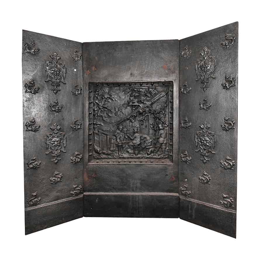 Antieke-haardplaat-drieluik