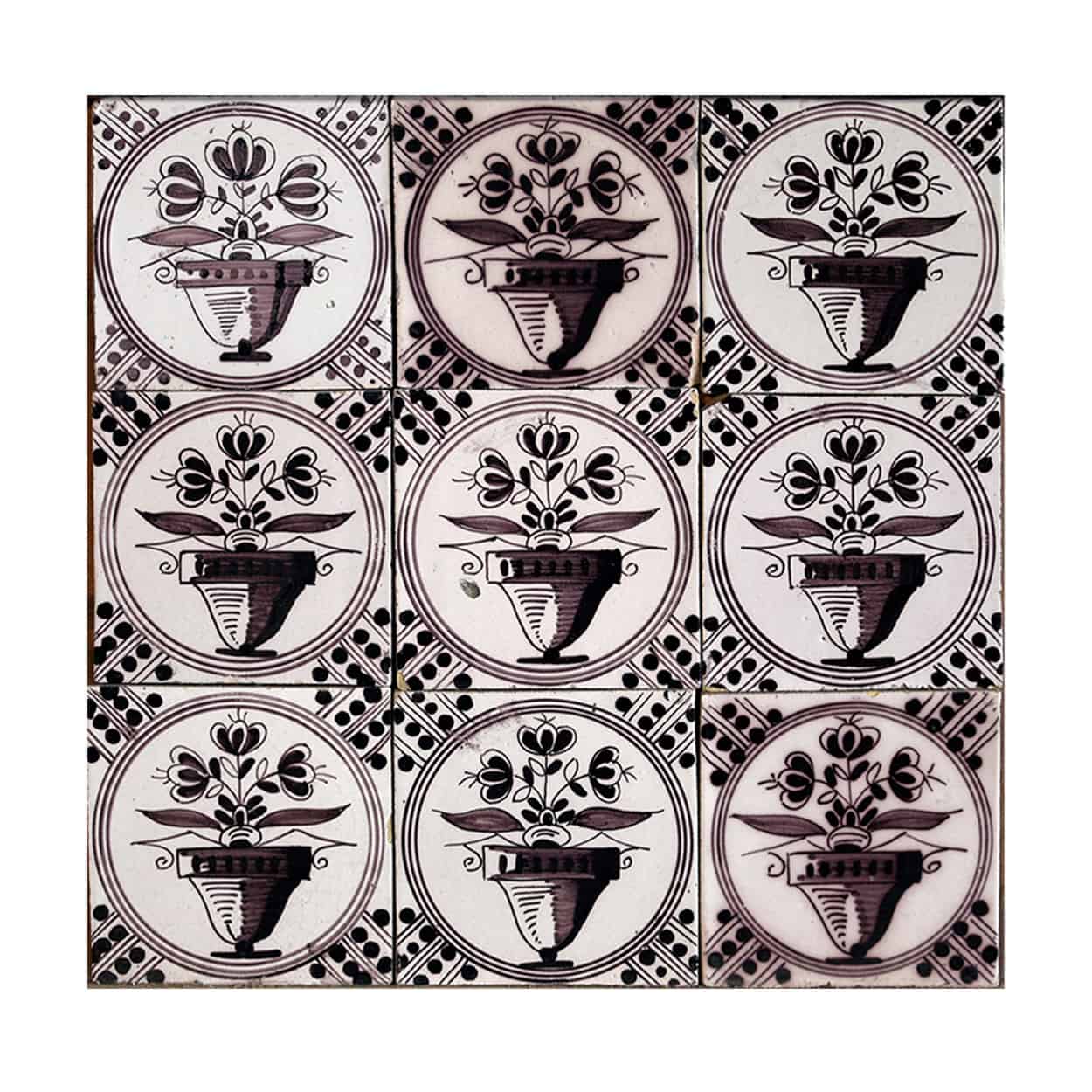 Antieke-tegel-bloempot