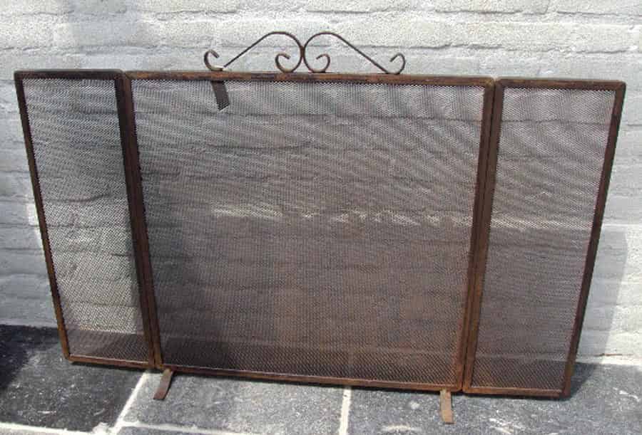 Haardscherm-driedelig