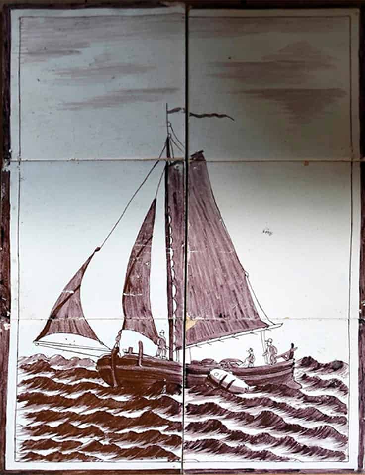 Tegeltableau-zeilboot