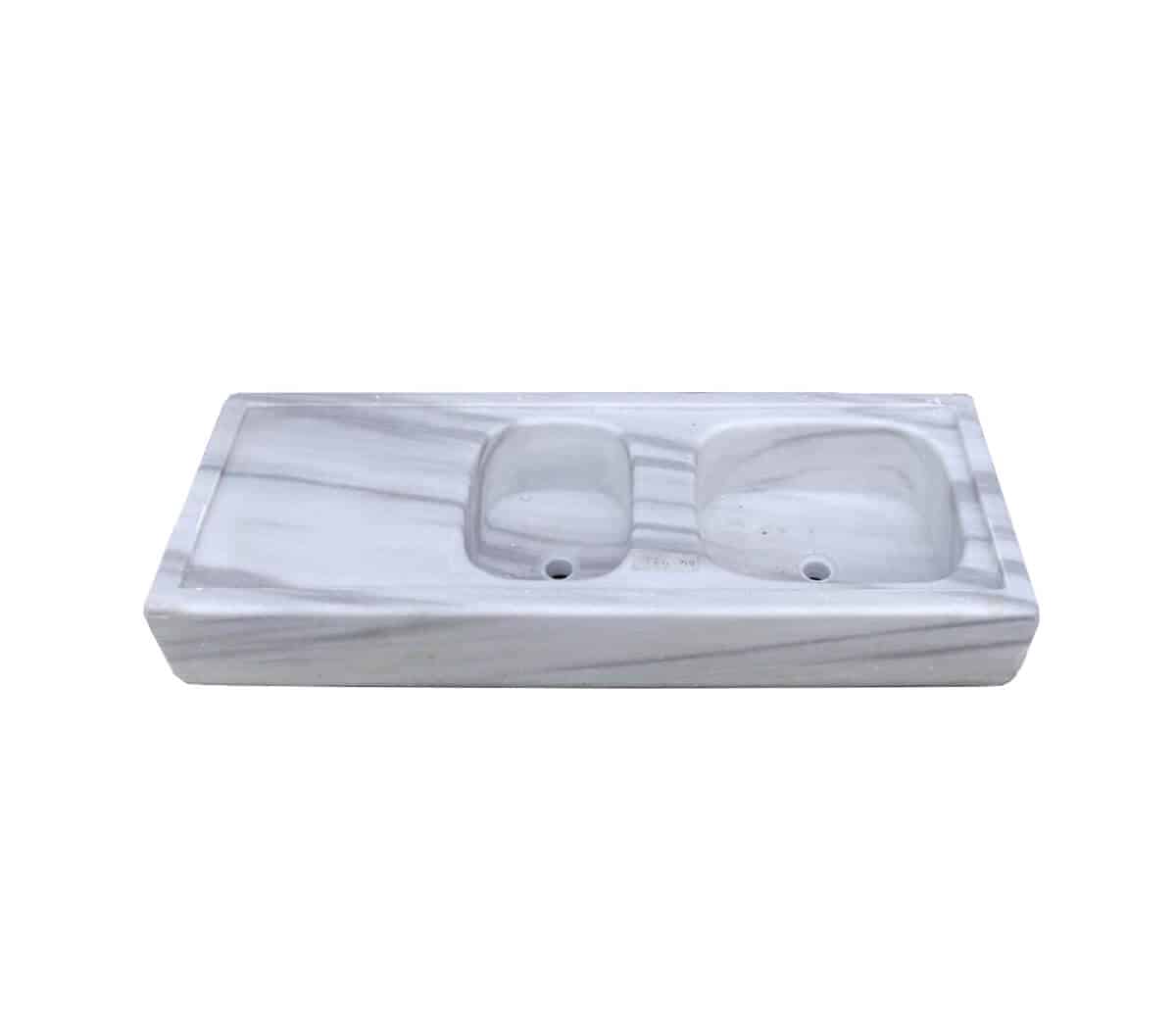 Wit-marmeren-dubbele-keukenbak