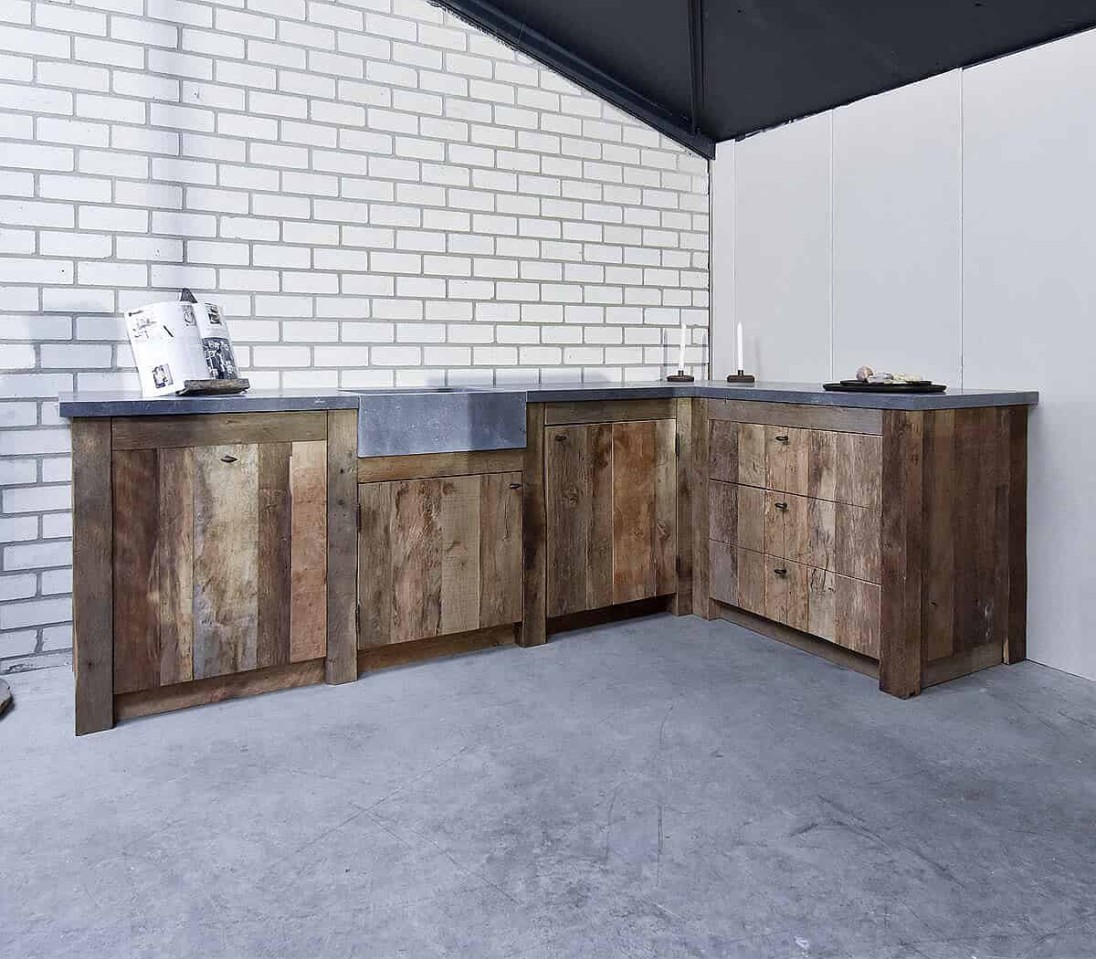 eiken-houten-hoekkeuken