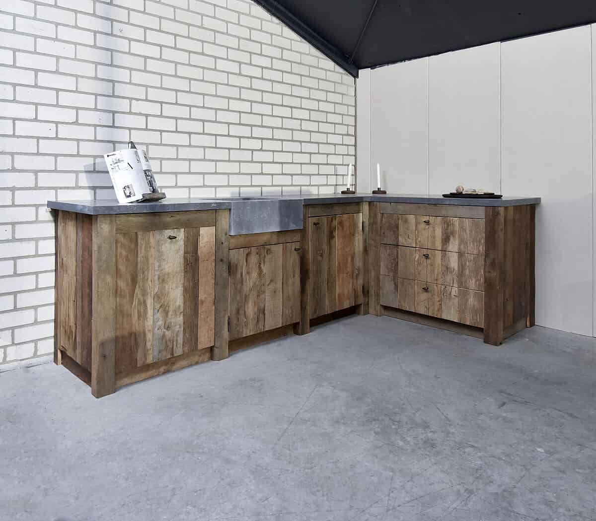 eiken-houten-hoekkeuken