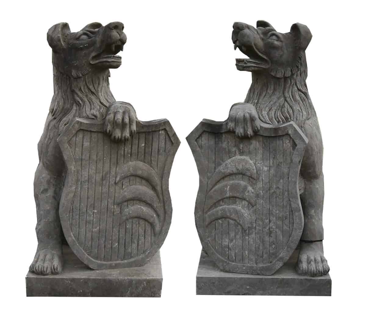 Set-van-2-honden-met-schild