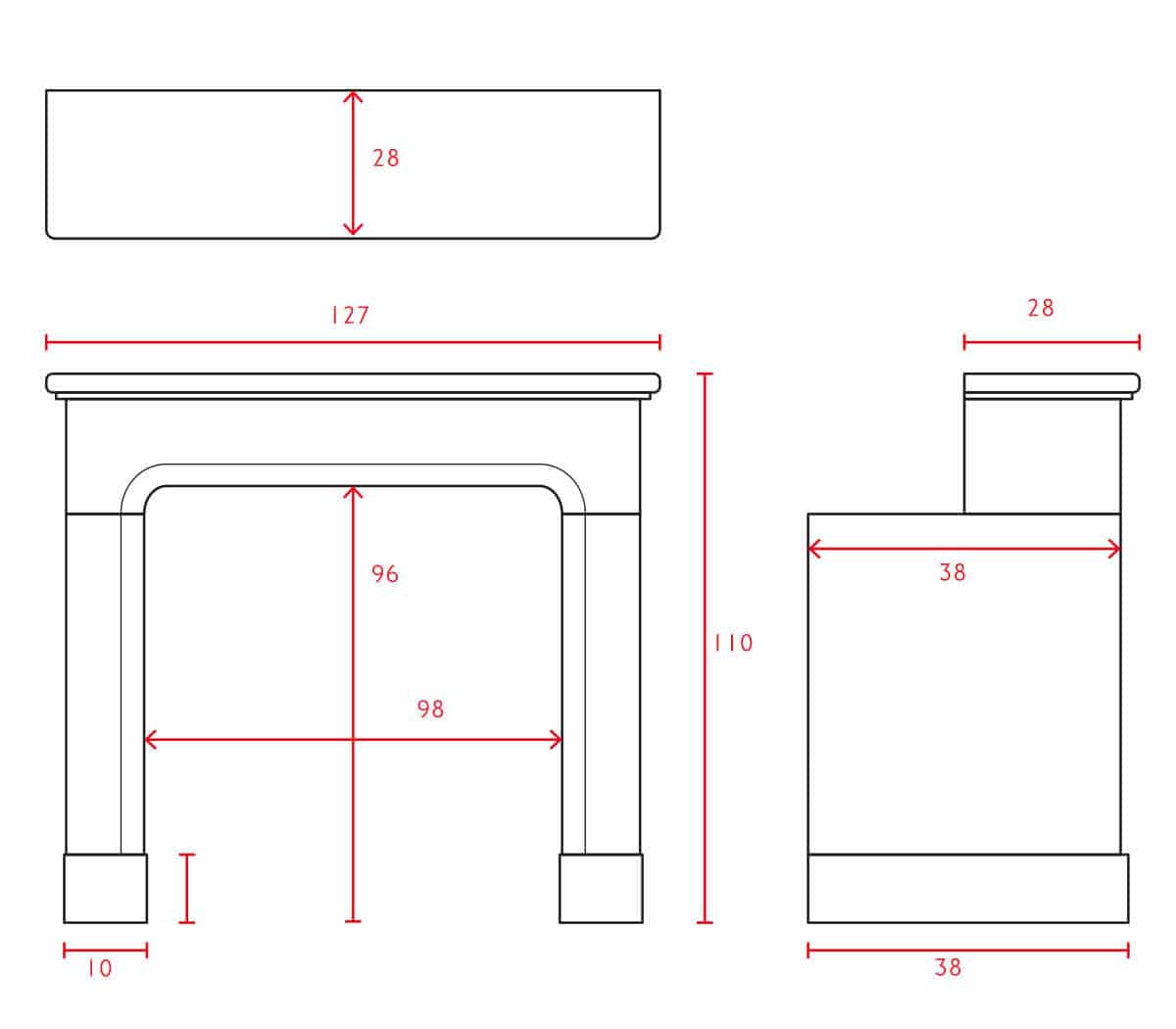 Marmerstenen-voorzetschouw
