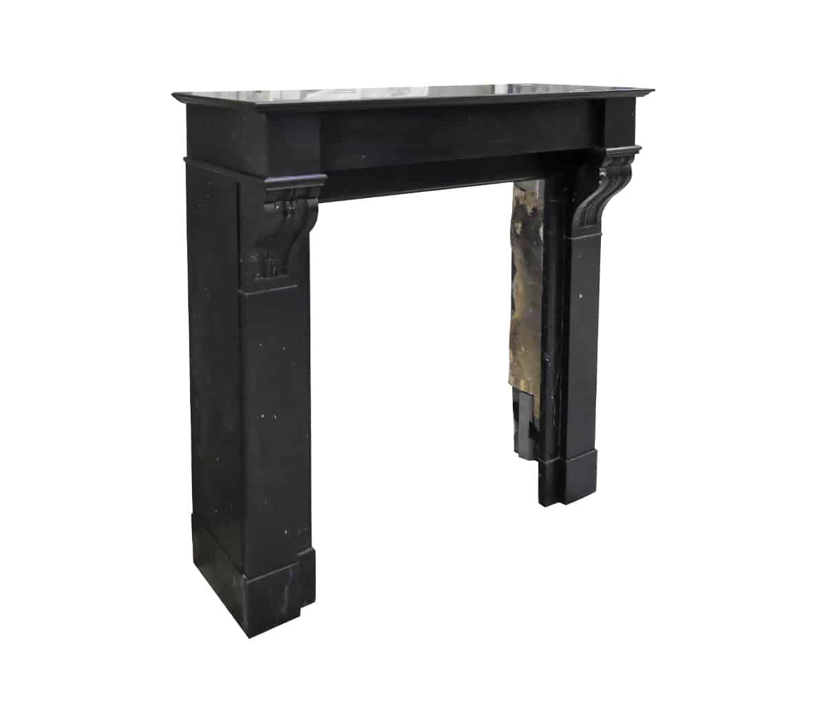Zwart-marmeren-modillion-voorzetschouw