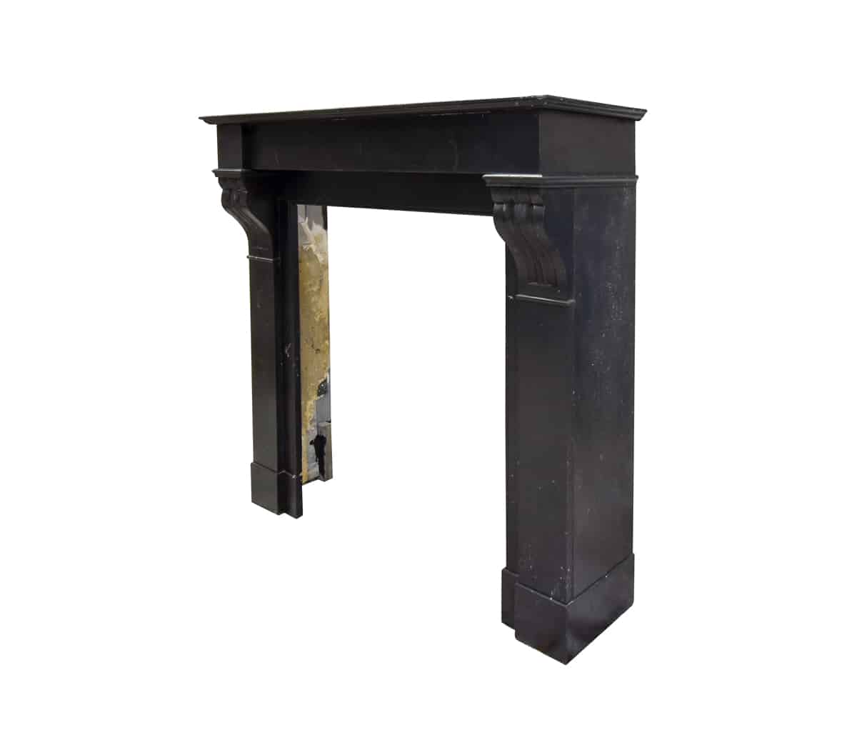 Zwart-marmeren-modillion-voorzetschouw