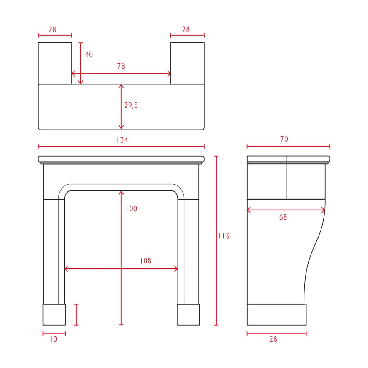 Zandstenen-ombouwschouw