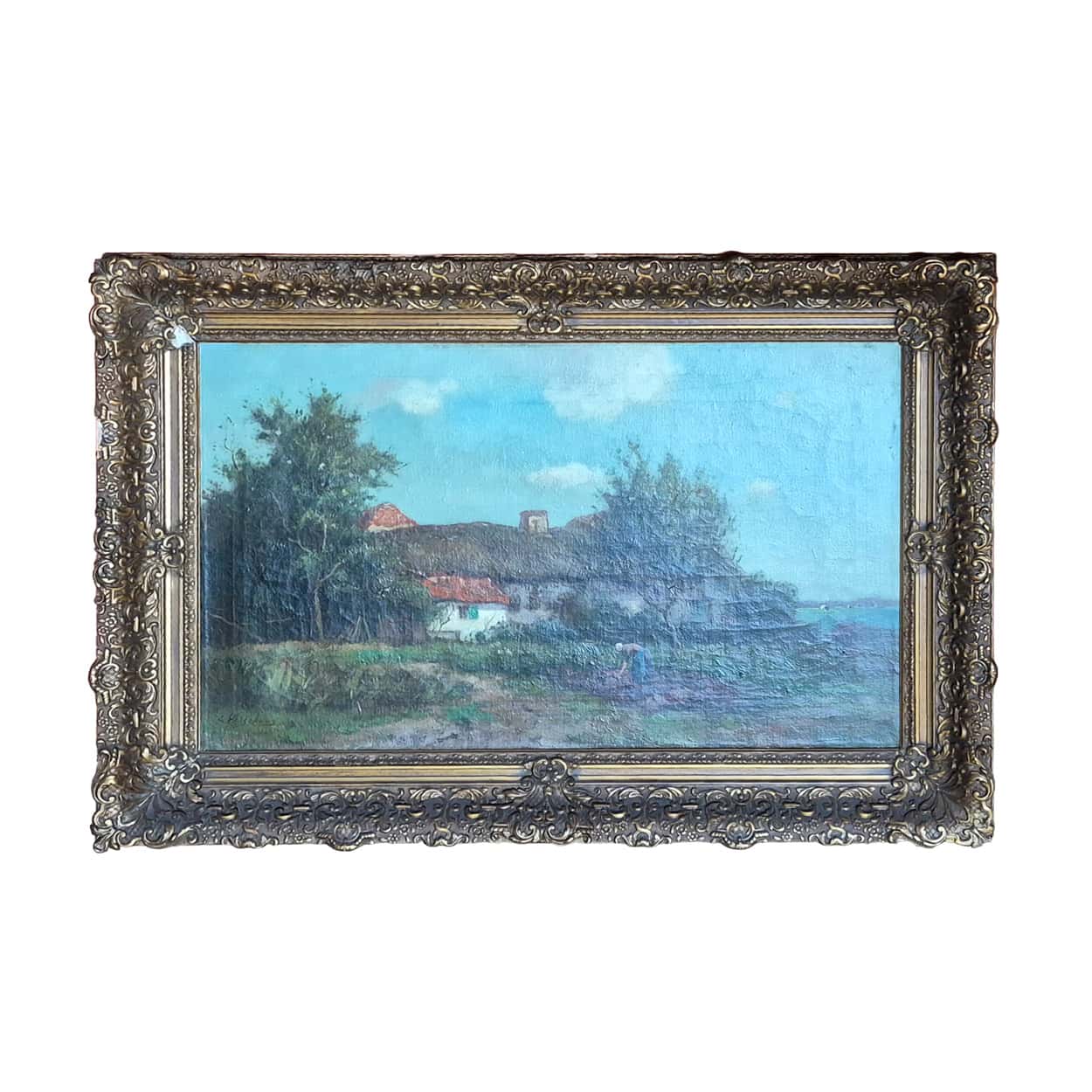Schilderij-landschap-met-een-boerderij