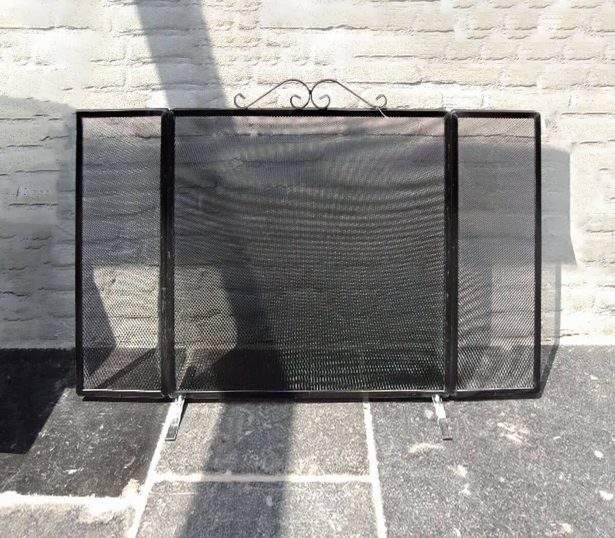 Haardscherm-driedelig