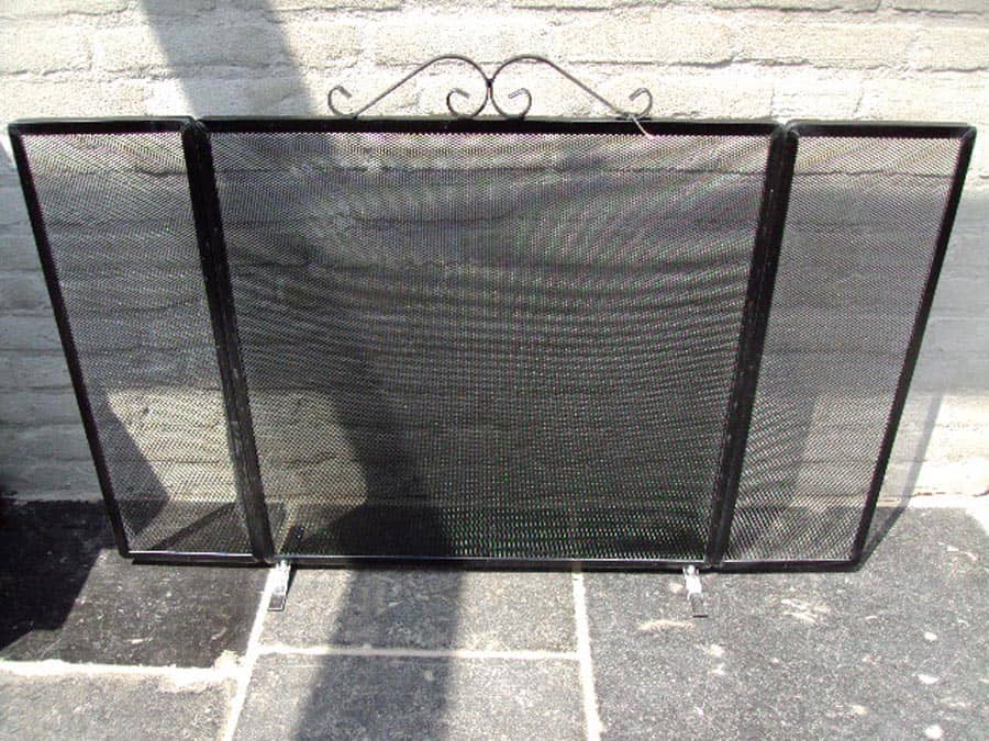 Haardscherm-driedelig