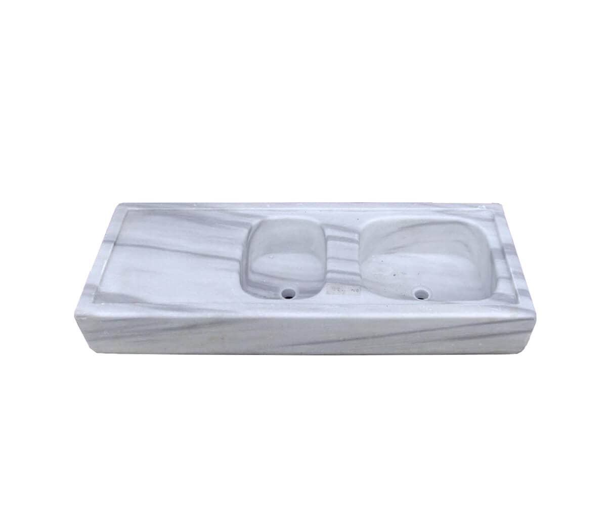 Wit-marmeren-dubbele-keukenbak