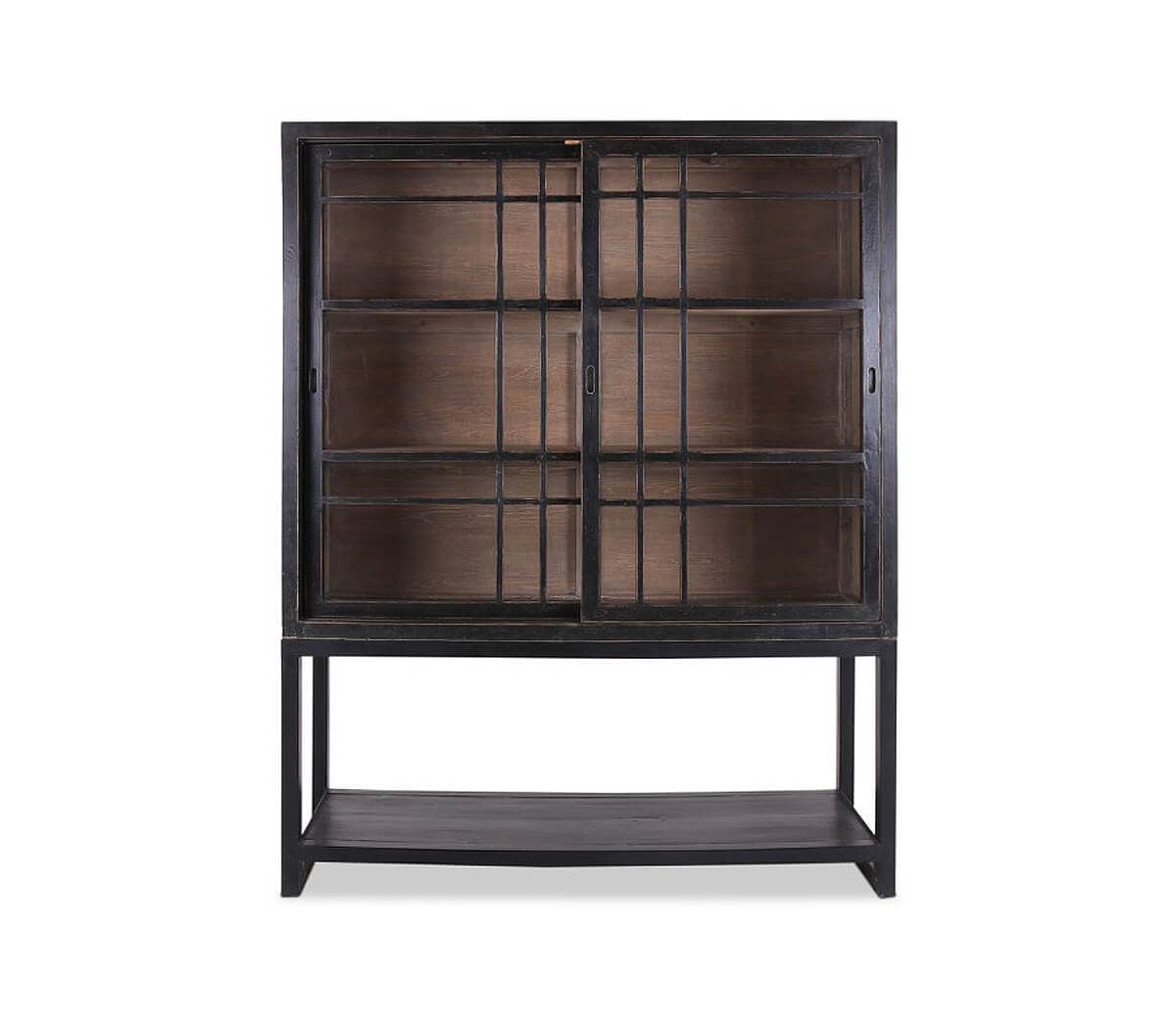 Vitrinekast met 2 deuren met glas