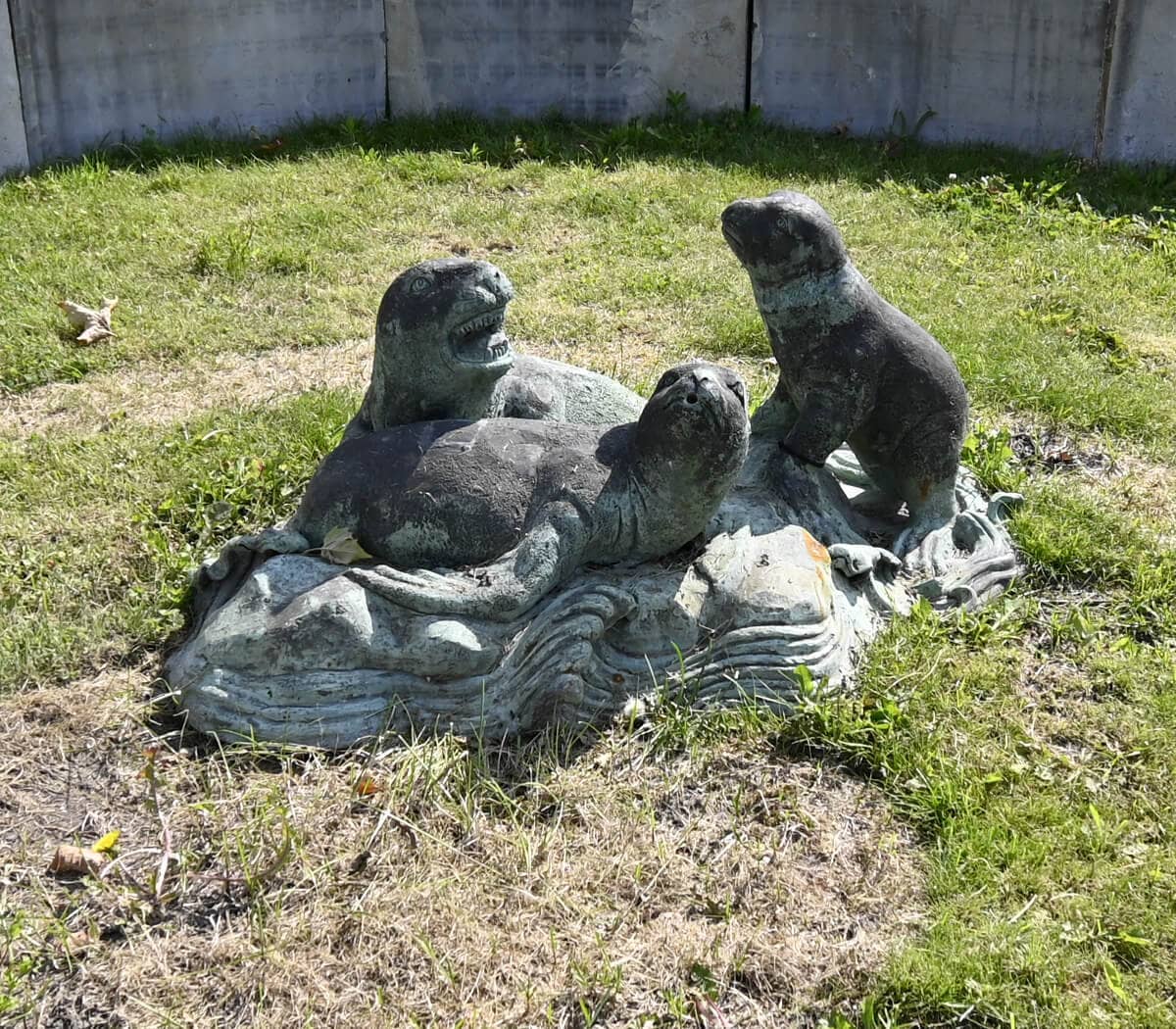 Bronze-zeehonden-fontein