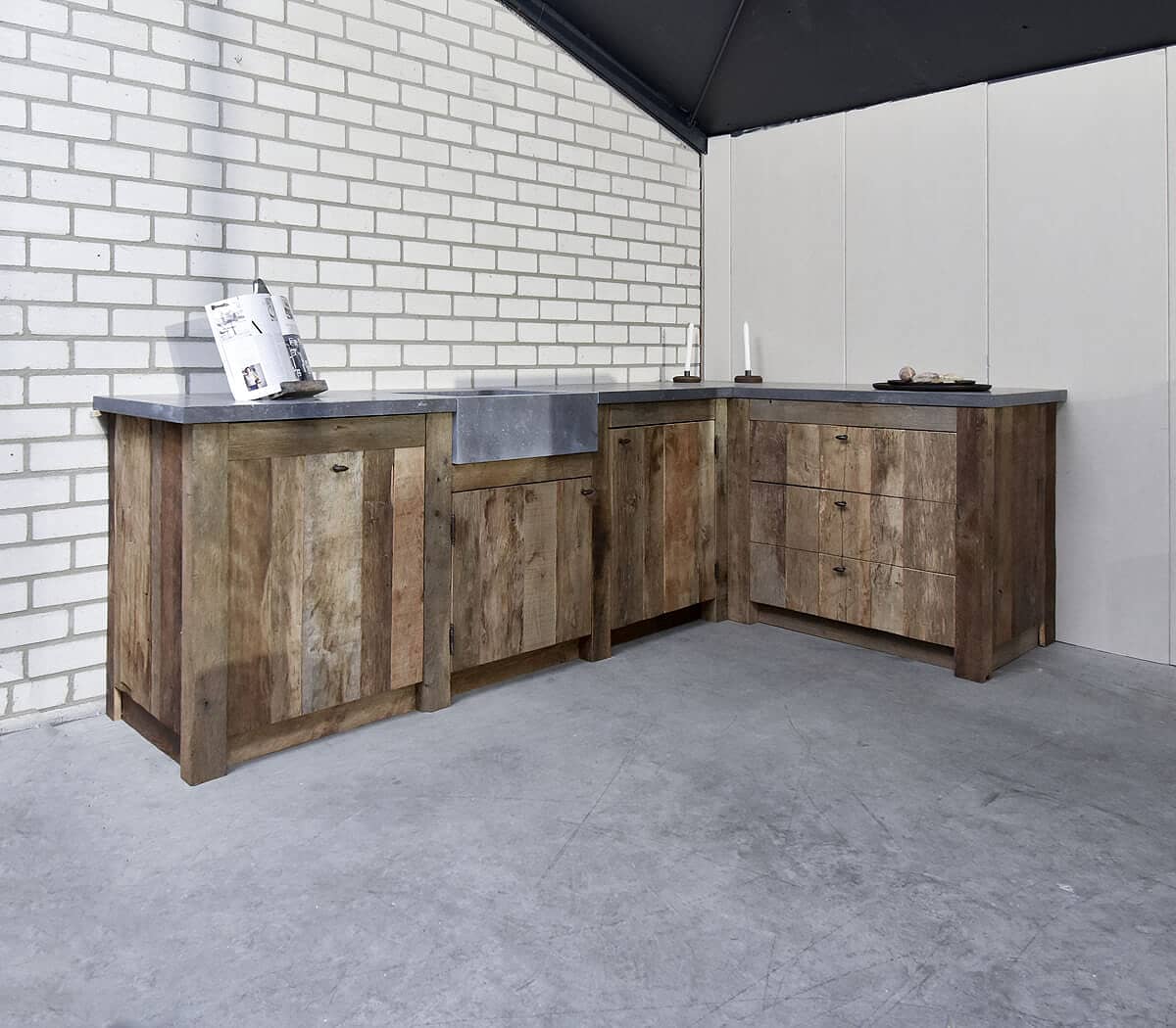 eiken-houten-hoekkeuken