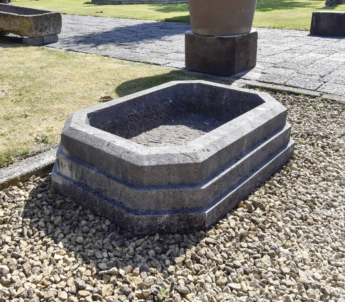 hardstenen planten bak