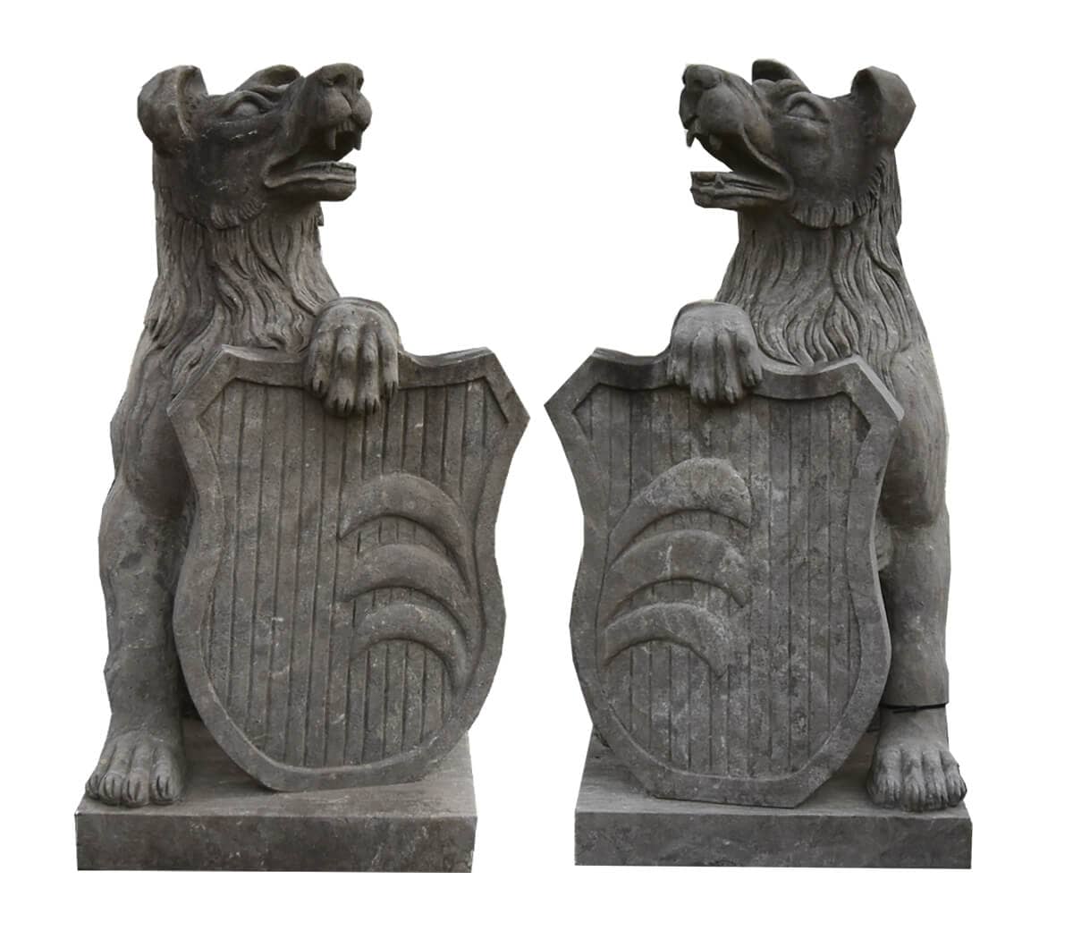 Set-van-2-honden-met-schild