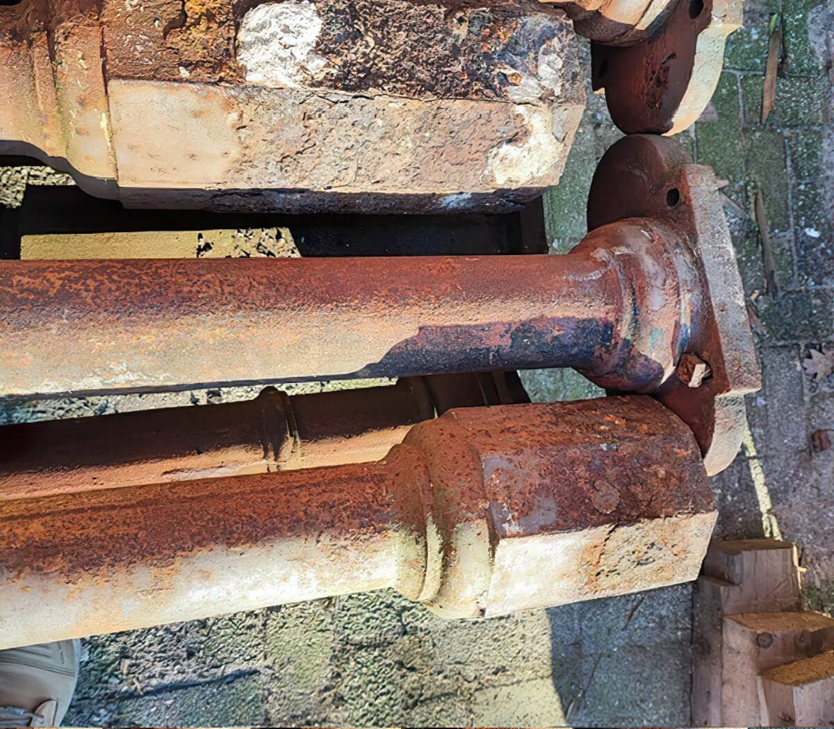 Antieke-gietijzeren-veranda-paal