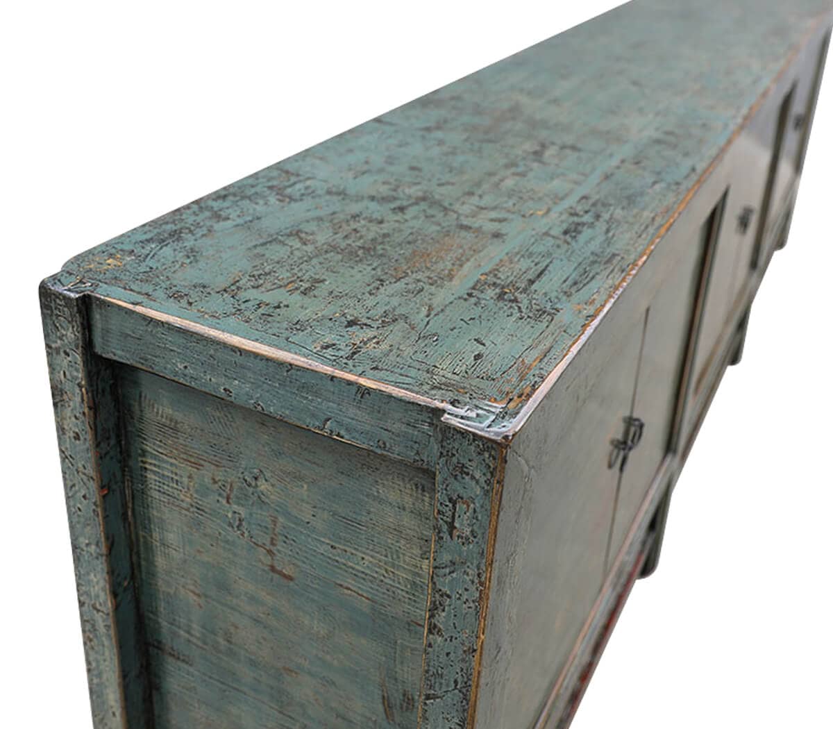 Groene-Houten-dressoir-kast