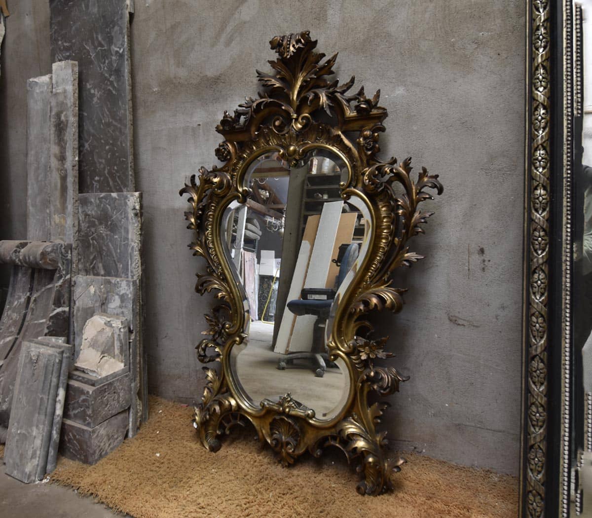 Antieke-spiegel-Rococo-stijl