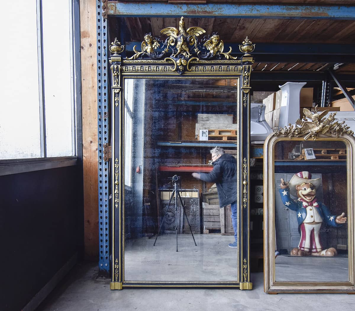 Antieke-kuifspiegel-Napoleon-III