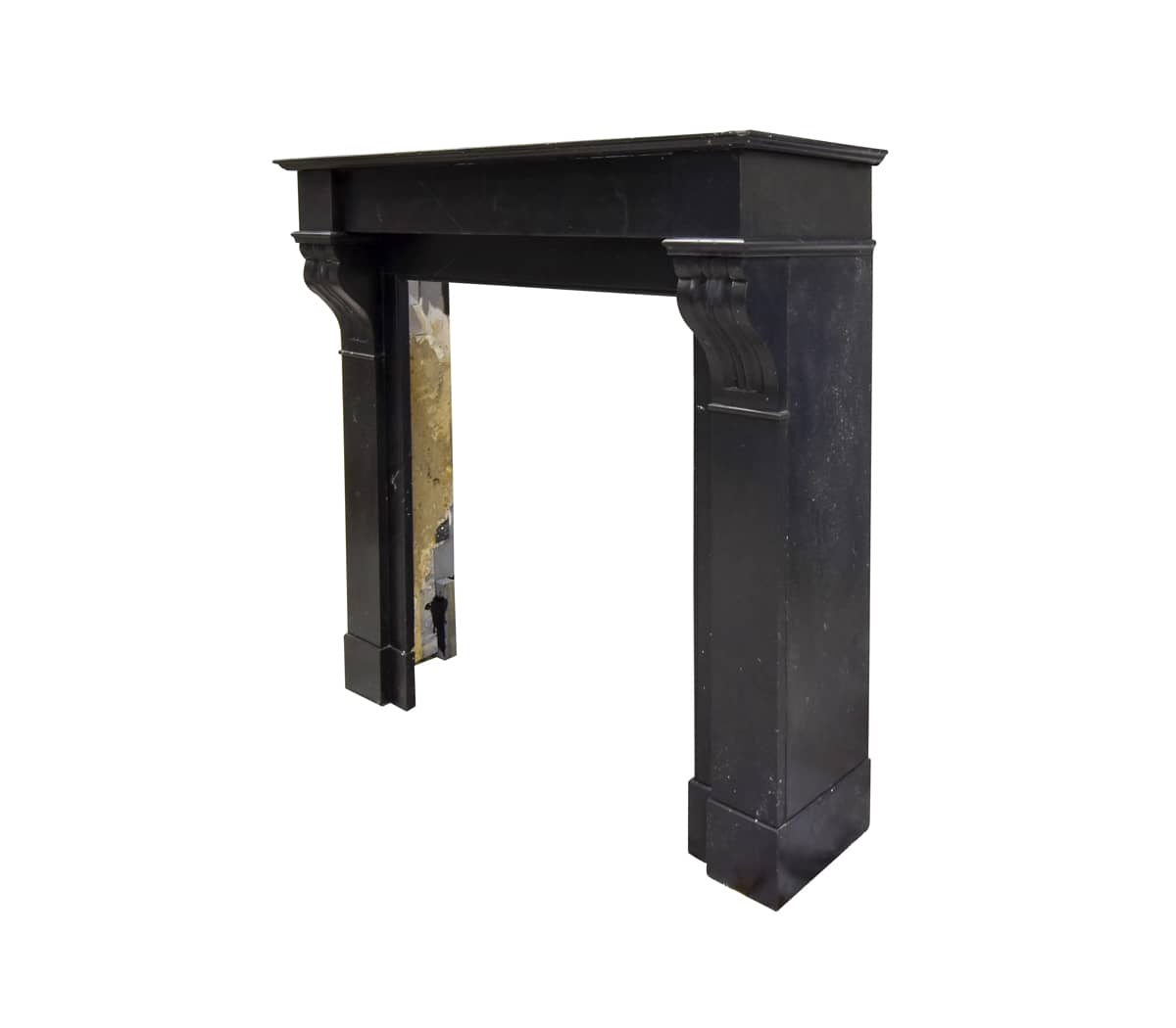 Zwart-marmeren-modillion-voorzetschouw