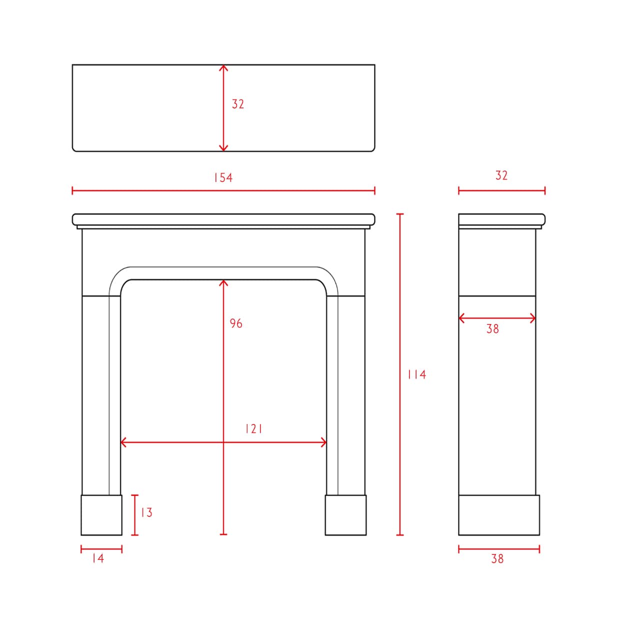 Marmerstenen-voorzetschouw