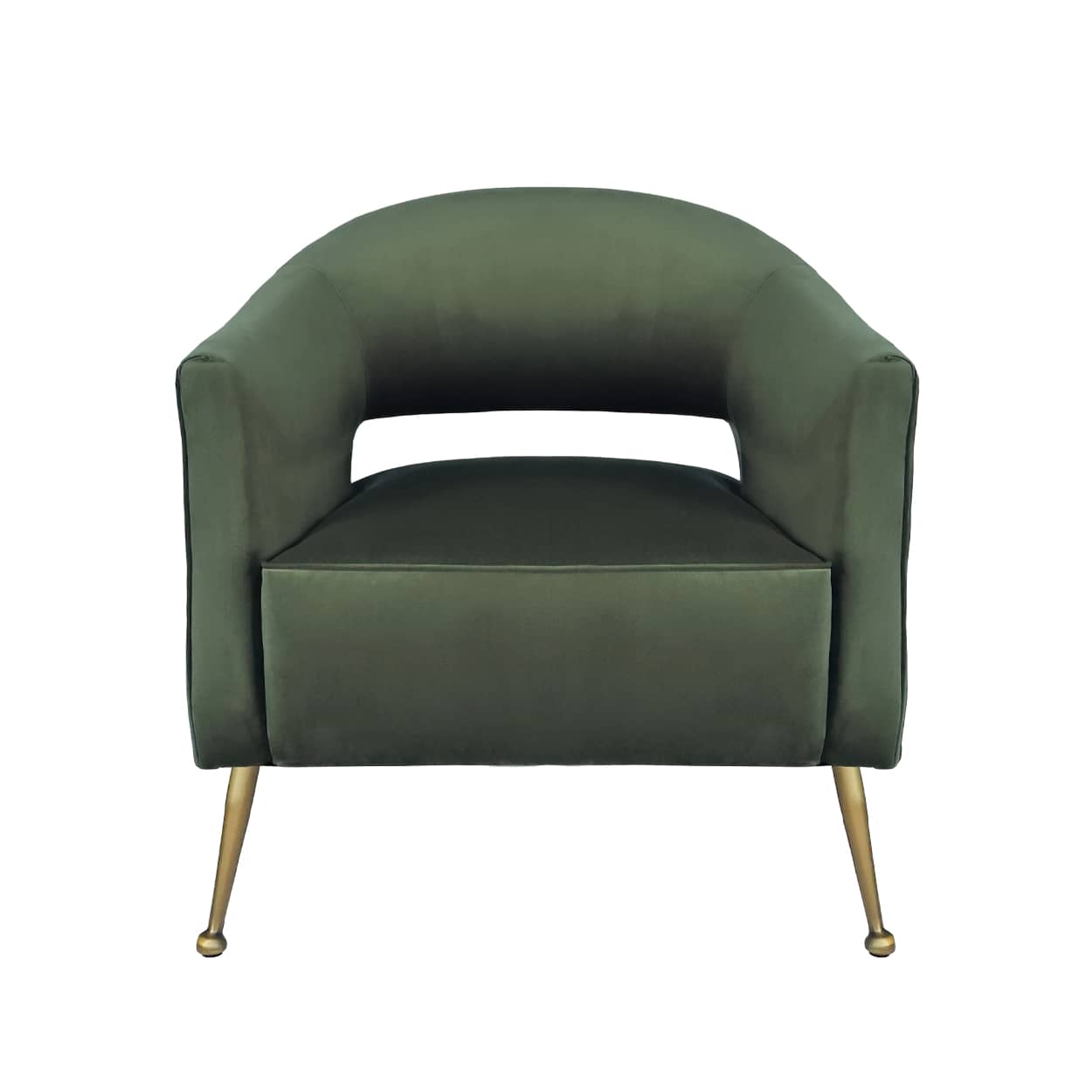 Groene-fluwelen-Fauteuil