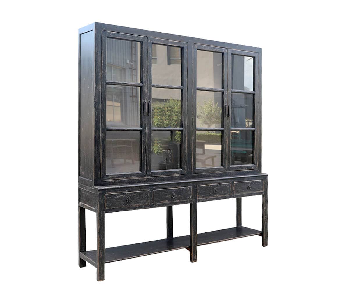 Buffetkast-met-2-deuren-met-glas-en-lades