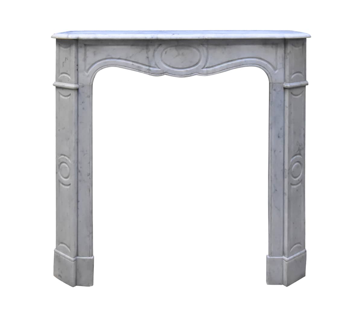 Carrara-marmeren-Pompadour-voorzetschouw