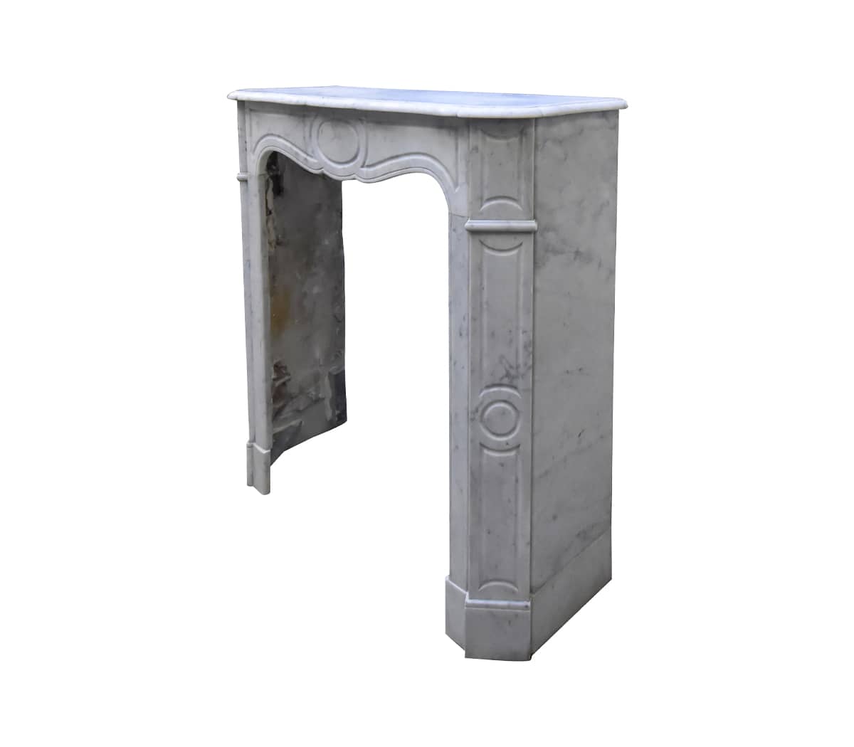 Carrara-marmeren-Pompadour-voorzetschouw