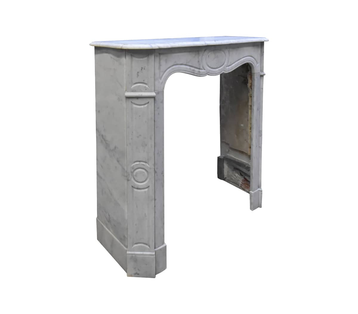 Carrara-marmeren-Pompadour-voorzetschouw