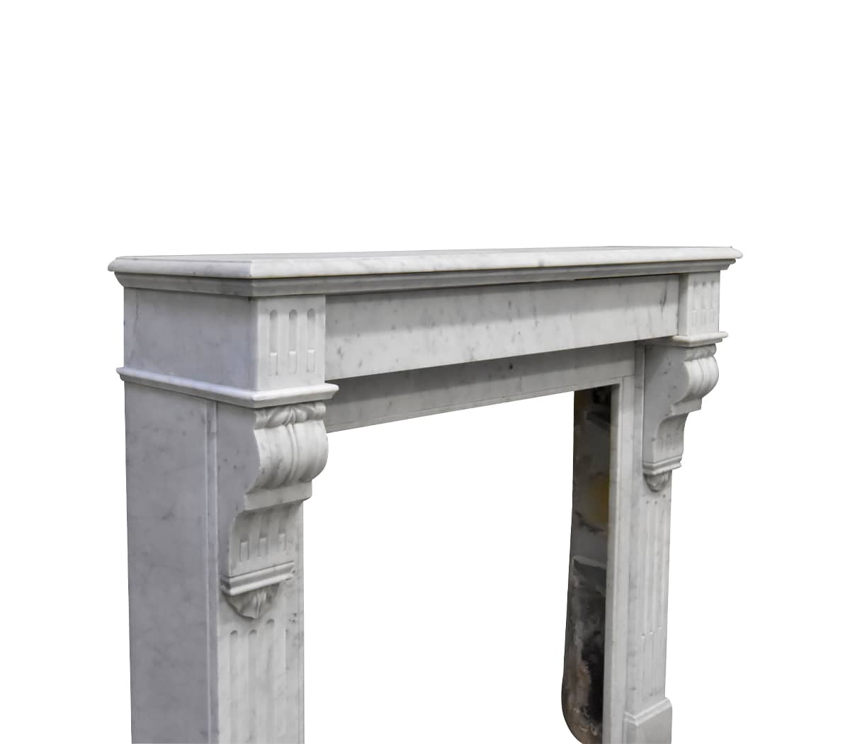 Carrara-marmeren-modillion-voorzetschouw