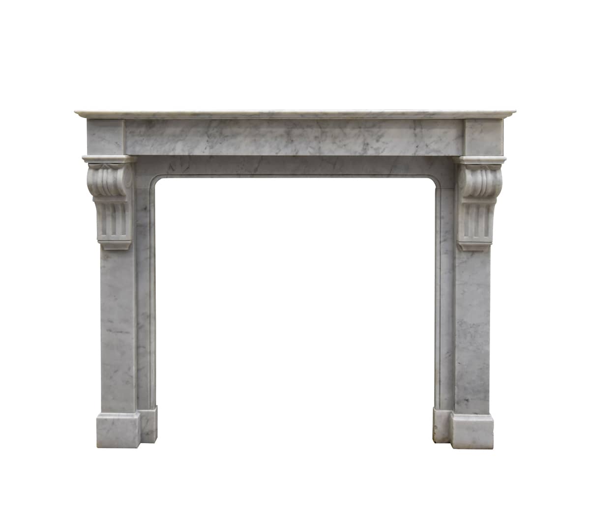 Carrara-marmeren-modillion-voorzetschouw