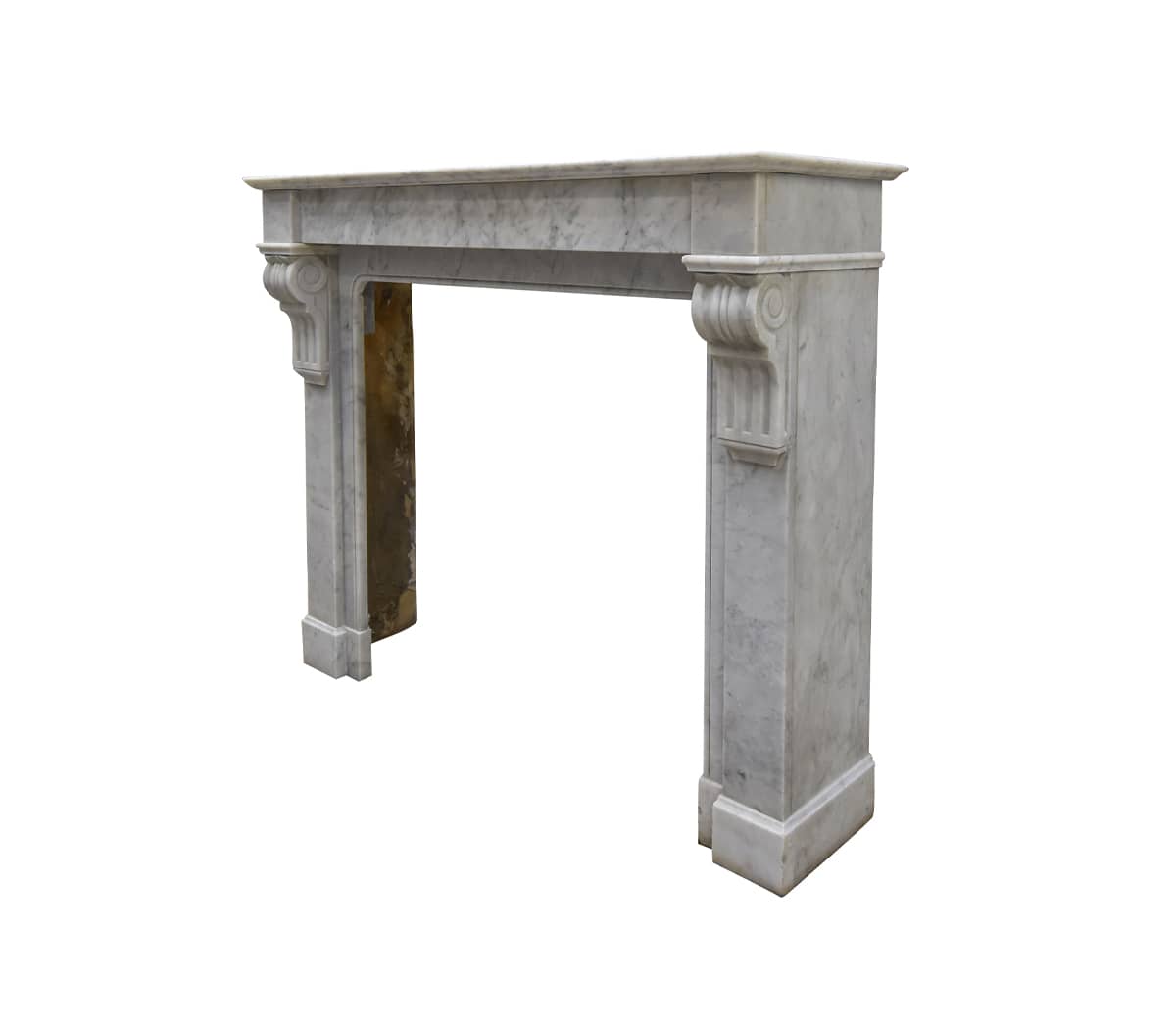 Carrara-marmeren-modillion-voorzetschouw