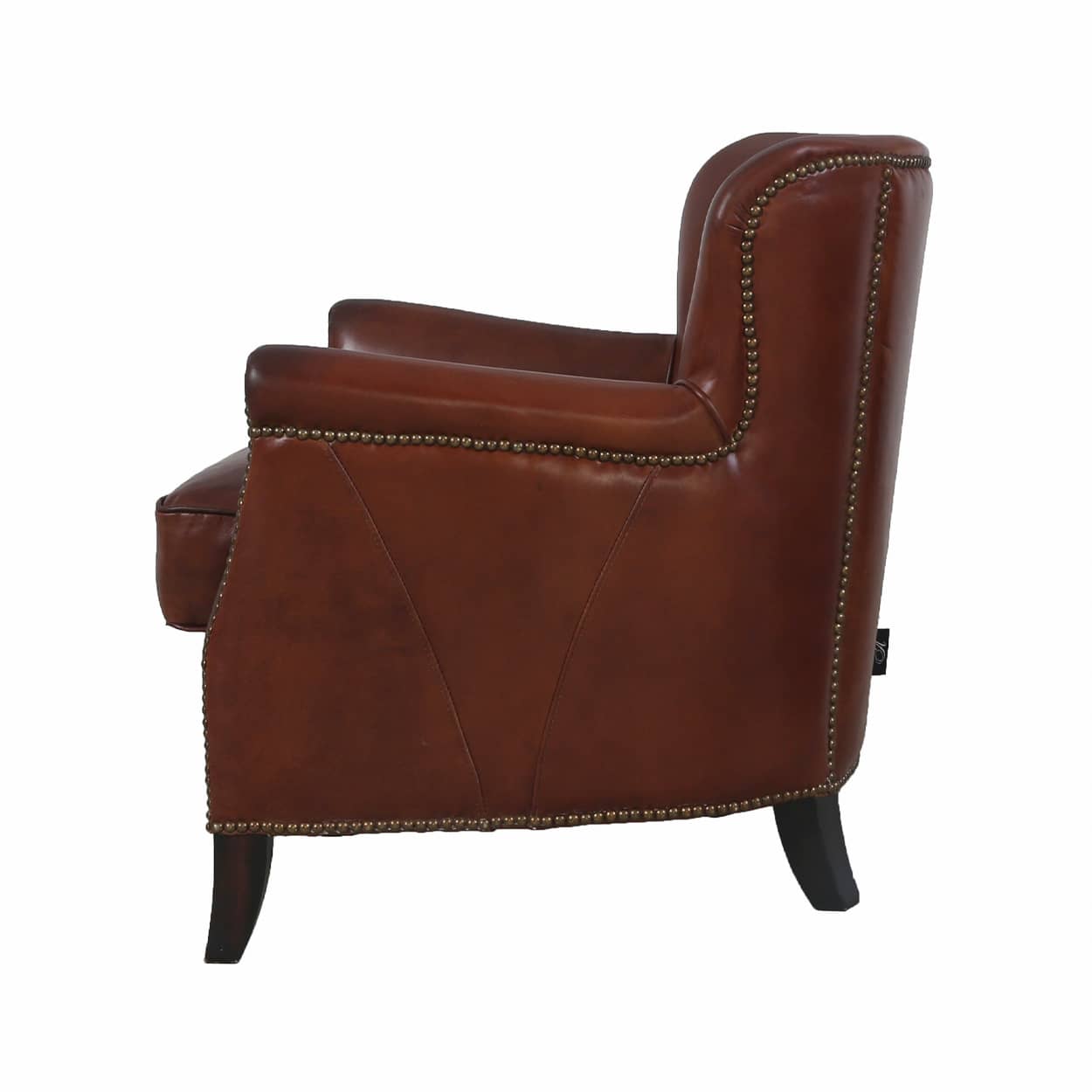 Clubfauteuil-Eersteklas-rundleer-Vintage-Cigar