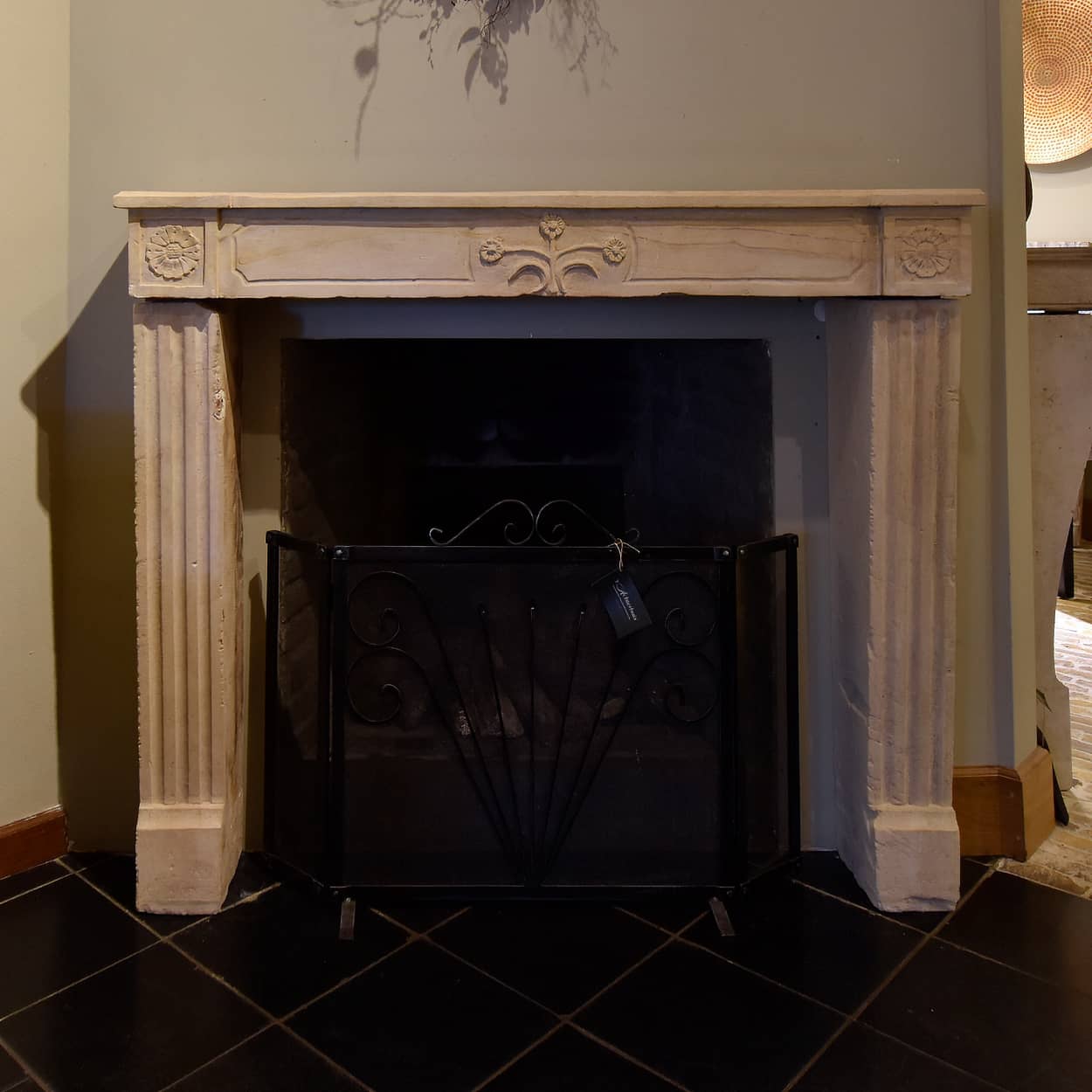 Old marble stone Front fireplace