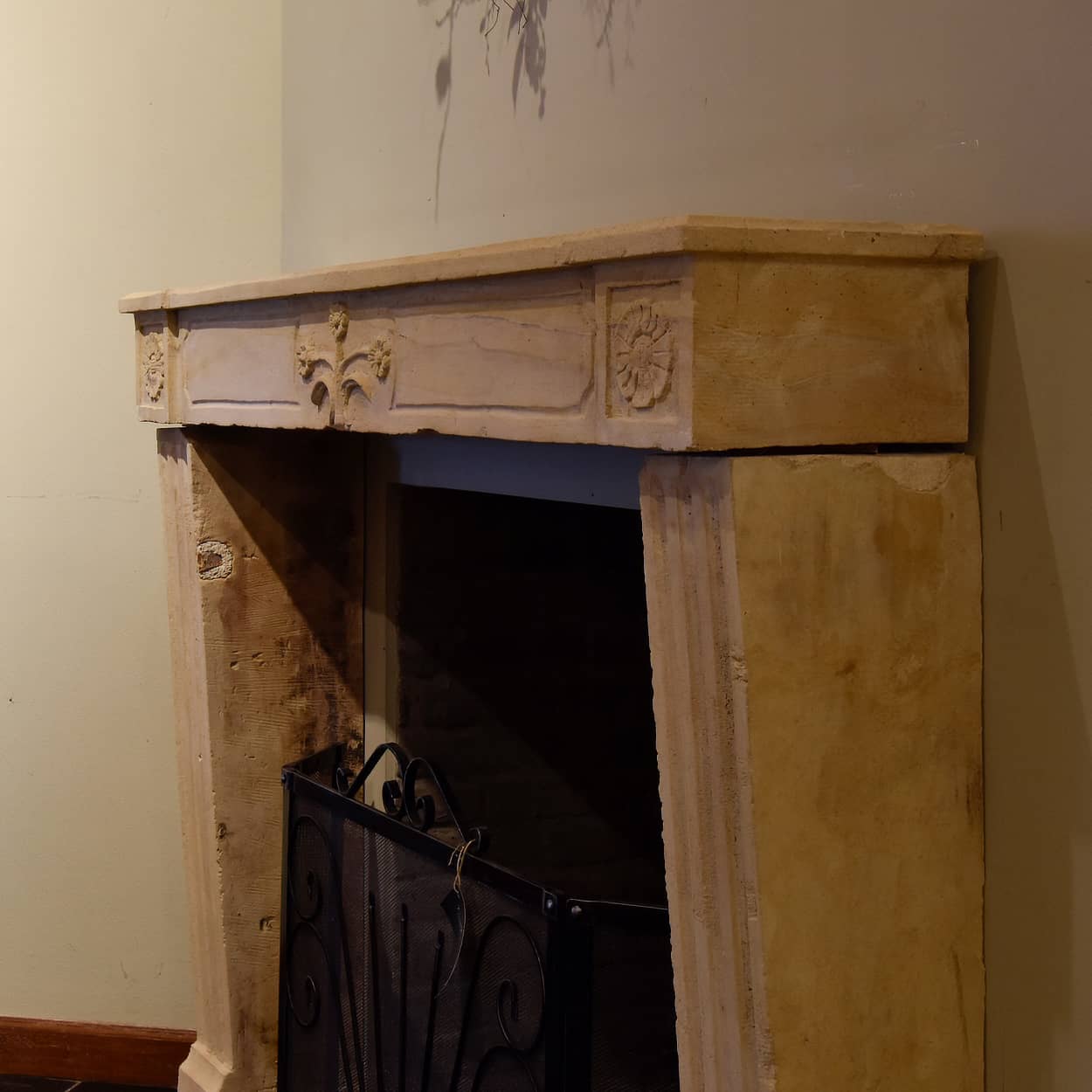 Old marble stone Front fireplace